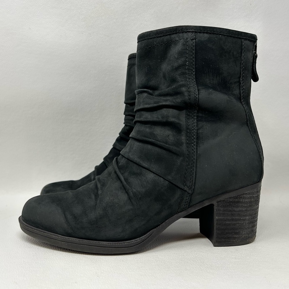 Rockport Women's Heeled Booties Boots Size 7.5 Leather Black